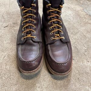 Red Wing Shoes Dark Brown Leather Boots